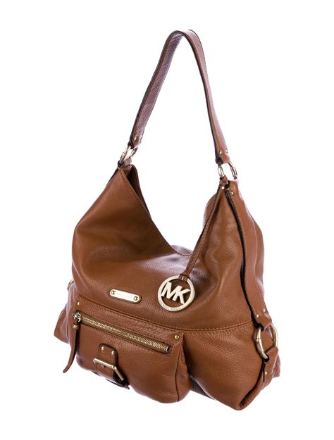 michael kors leather hobo purse bone leather|Michael Kors hobo bag sale.